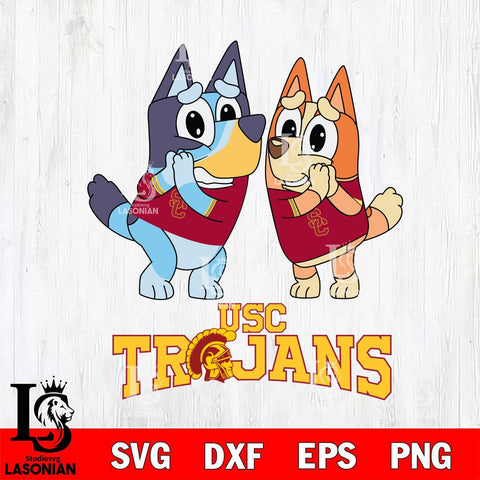 USC Trojans Bluey & Bingo 5 Svg Eps Dxf Png File, NCAA svg, Digital Download, Instant Download