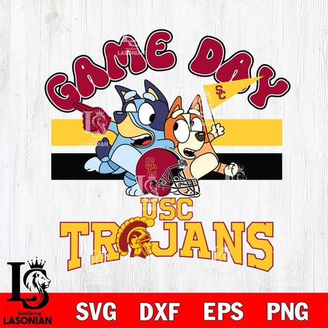 USC Trojans Bluey & Bingo 9 Svg Eps Dxf Png File, NCAA svg, Digital Download, Instant Download