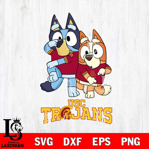 USC Trojans Bluey Chilli Dance Mode Svg Eps Dxf Png File, Digital Download, Instant Download