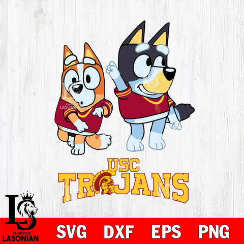 USC Trojans Bluey Chilli Mode Dance Svg Eps Dxf Png File, Digital Download, Instant Download