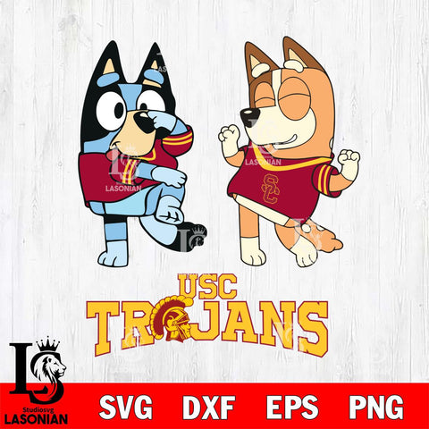 USC Trojans Bluey Chilli Sport Svg Eps Dxf Png File, Digital Download, Instant Download