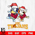 USC Trojans Bluey Christmas Holiday Svg Eps Dxf Png File, Digital Download