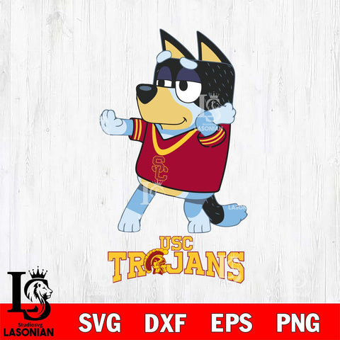 USC Trojans Bluey Dad Dance Svg Eps Dxf Png File, Digital Download, Instant Download