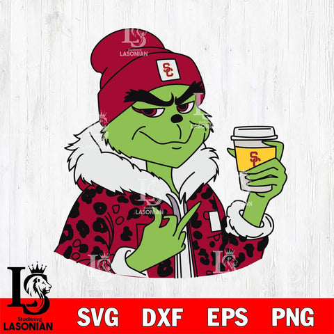 USC Trojans Boujee Grinch 7 Svg Eps Dxf Png File, Digital Download, Instant Download