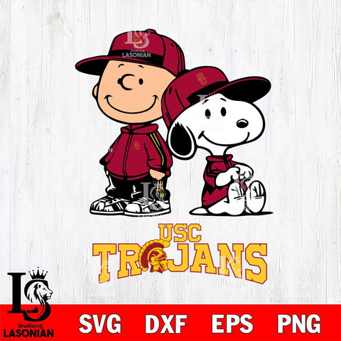 USC Trojans Charlie Brown Snoopy Champions Svg Eps Dxf Png File, NCAA svg , Digital Download , Instant Download, Cricut File