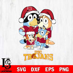 USC Trojans Christmas Bluey Family Sport Cut Files,Bluey Cricut,Christmas Svg , Bluey svg , Digital Download, dxf eps png pdf file