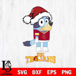 USC Trojans Christmas Bluey Hat Cut Files,Bluey Cricut,Christmas Svg , Bluey svg , Digital Download, dxf eps png pdf file