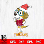 USC Trojans Christmas Bluey Honey Sport Cut Files,Bluey Cricut,Christmas Svg , Bluey svg , Digital Download, dxf eps png pdf file