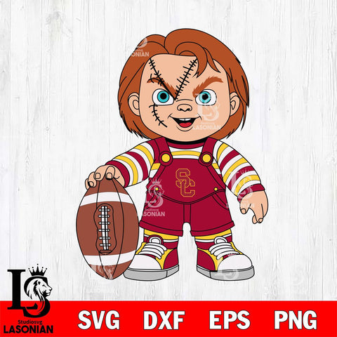 USC Trojans Chucky Horror 7 Svg Eps Dxf Png File, NCAA svg, Digital Download, Instant Download