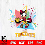 USC Trojans Cute Daisy Duck Cheerleader SVG DXF EPS PNG FILE, NCAA File Cut,Digital Download,Instant Download