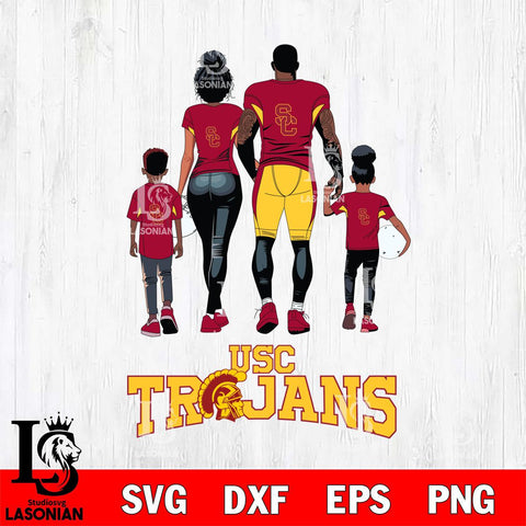 USC Trojans Family Love Rugby SVG DXF EPS PNG FILE,NCAA SVG, Father day Digital Download,Instant Download, Silhouette