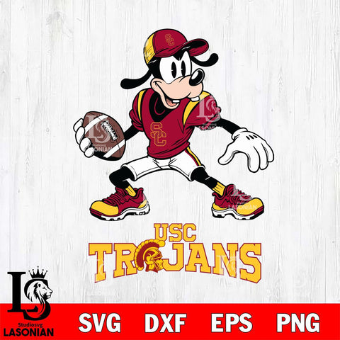 USC Trojans Goofy Disney, Svg Eps Dxf Png File, Digital Download