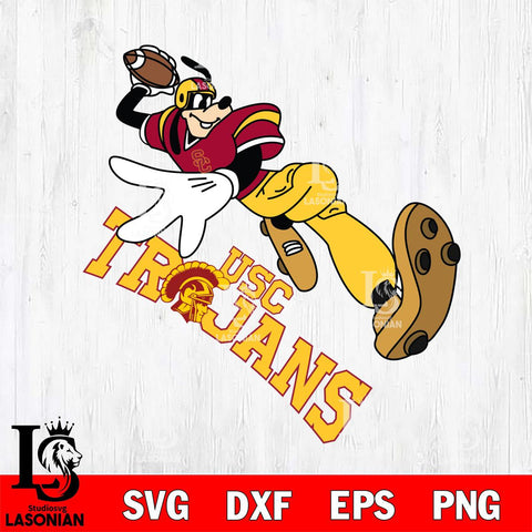 USC Trojans Goofy rugby player SVG DXF EPS PNG FILE,NCAA svg ,Football Digital Download,Instant Download, Silhouette