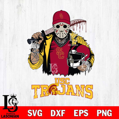 USC Trojans Jason Voorhees 2 Svg Eps Dxf Png File, Digital Download