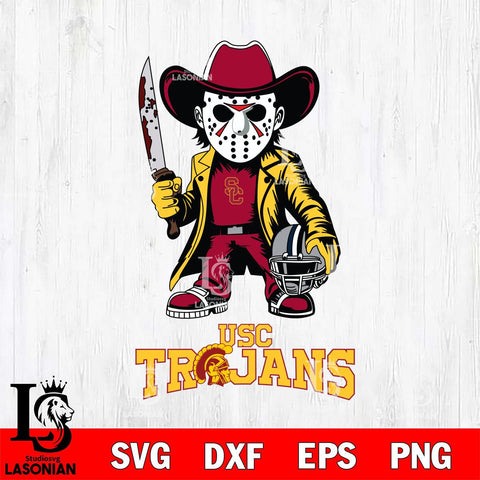 USC Trojans Jason Voorhees 3 Svg Eps Dxf Png File, Digital Download