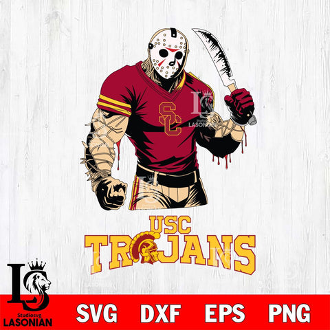 USC Trojans Jason Voorhees Svg Eps Dxf Png File, Digital Download