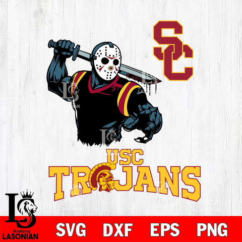 USC Trojans Jason Voorhees 5 Svg Eps Dxf Png File, Digital Download