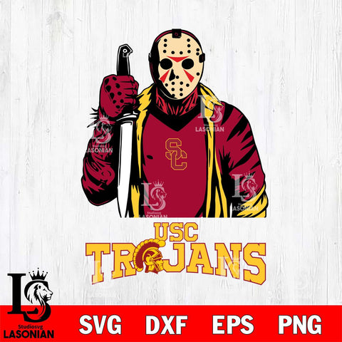 USC Trojans Jason Voorhees 6 Svg Eps Dxf Png File, Digital Download