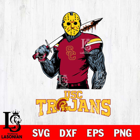 USC Trojans Jason Voorhees 7 Svg Eps Dxf Png File, Digital Download