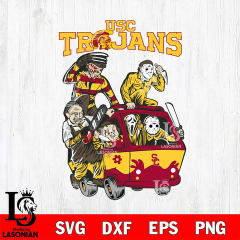 USC Trojans Jason Voorhees Horror 10 Svg Eps Dxf Png File, NCAA svg, Digital Download, Instant Download