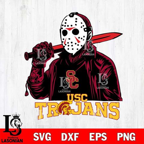 USC Trojans Jason Voorhees Horror 12 Svg Eps Dxf Png File, NCAA svg, Digital Download, Instant Download
