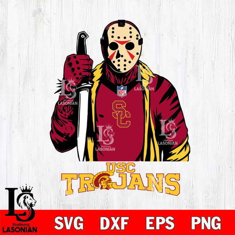 USC Trojans Jason Voorhees Horror 3 Svg Eps Dxf Png File, NCAA svg, Digital Download, Instant Download