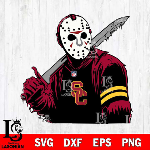 USC Trojans Jason Voorhees Horror 7 Svg Eps Dxf Png File, NCAA svg, Digital Download, Instant Download