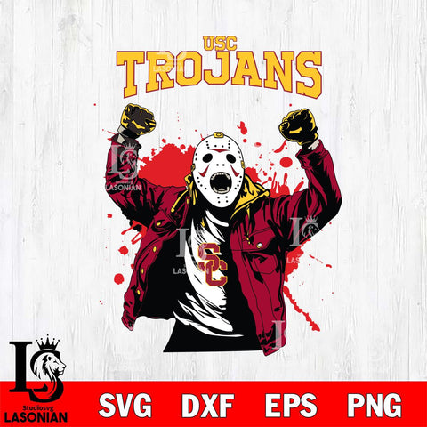 USC Trojans Jason Voorhees Horror Halloween 3 Svg Eps Dxf Png File, NCAA svg, Digital Download, Instant Download