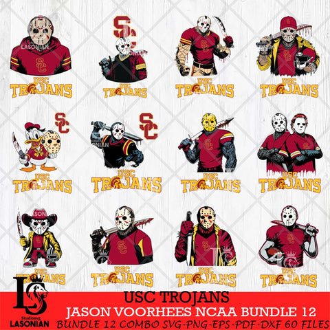 USC Trojans Jason Voorhees NCAA Bundle 12 SVG Svg Eps Dxf Png File, Digital Download