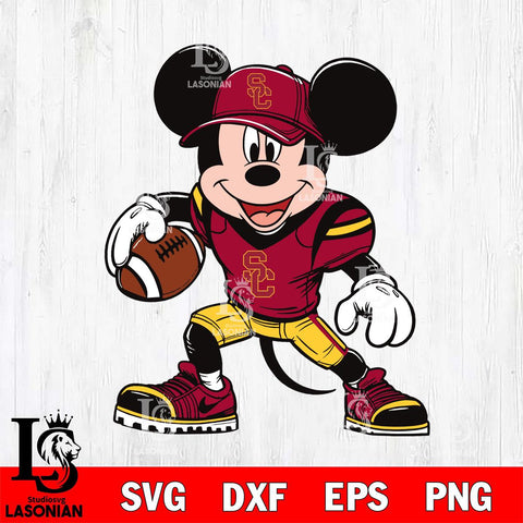 USC Trojans Mickey Mouse Svg Eps Dxf Png File, NCAA svg, Digital Download, Instant Download