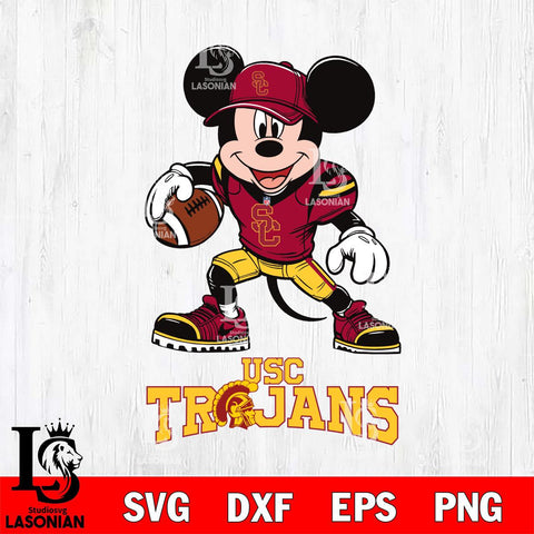 USC Trojans Mikey Mouse Disney, Svg Eps Dxf Png File, Digital Download