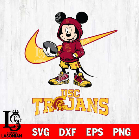 USC Trojans Mikey Mouse Disney NIKE, Svg Eps Dxf Png File, Digital Download