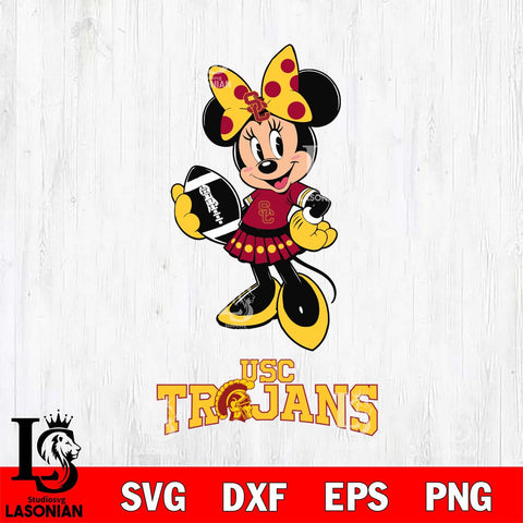 USC Trojans Minnie Mouse, Svg Eps Dxf Png File, Digital Download