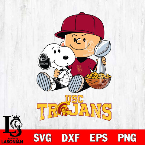 USC Trojans Peanuts Snoopy Champion football SVG DXF EPS PNG FILE,Snoopy File Cut, NCAA Digital Download,Instant Download,Christmas Silhouette
