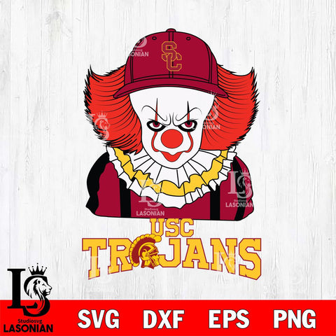 USC Trojans Pennywise Horror Sport 10 Svg Eps Dxf Png File, Digital Download