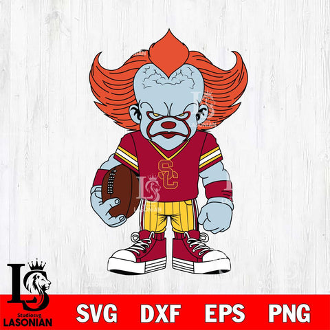 USC Trojans Pennywise Horror Sport 11 Svg Eps Dxf Png File, Digital Download
