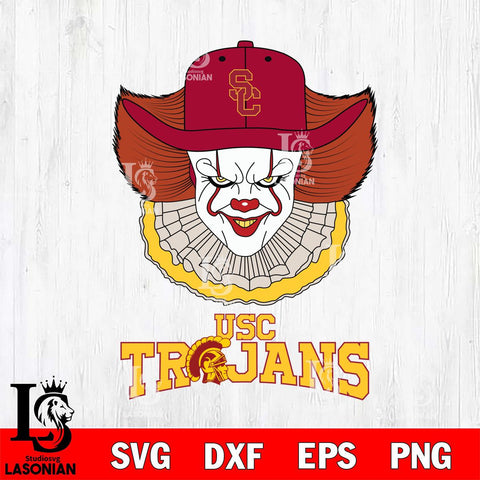 USC Trojans Pennywise Horror Sport 12 Svg Eps Dxf Png File, Digital Download
