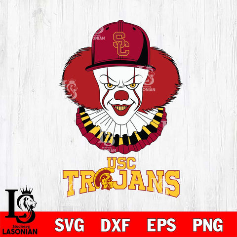 USC Trojans Pennywise Horror Sport 4 Svg Eps Dxf Png File, Digital Download