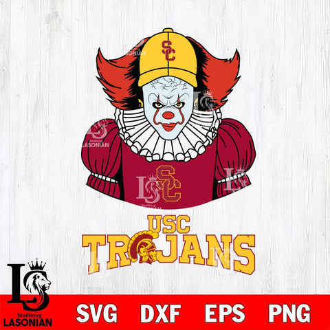 USC Trojans Pennywise Horror Sport 7 Svg Eps Dxf Png File, Digital Download