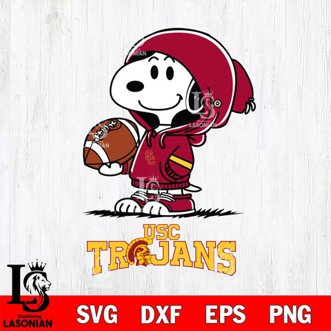 USC Trojans Snoopy Football Svg Eps Dxf Png File, NCAA svg , Digital Download , Instant Download, Cricut File