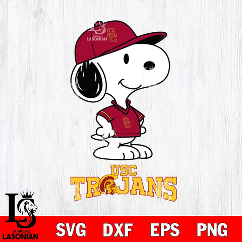 USC Trojans Snoopy Football sport SVG DXF EPS PNG FILE,Snoopy File Cut, NCAA Digital Download,Instant Download,Christmas Silhouette