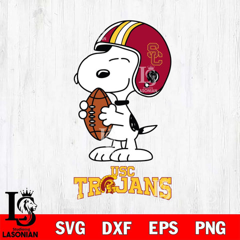 USC Trojans Snoopy Rugby Svg Eps Dxf Png File, NCAA svg , Digital Download , Instant Download, Cricut File