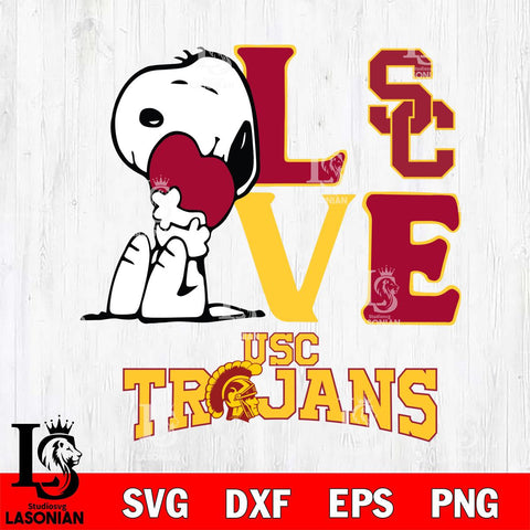 USC Trojans Snoopy Sport 10 Svg Eps Dxf Png File, Digital Download