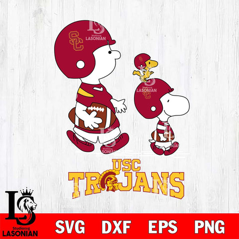 USC Trojans Snoopy Sport Svg Eps Dxf Png File, Digital Download