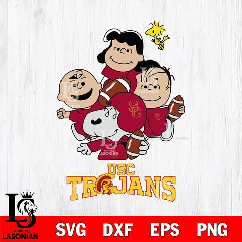 USC Trojans Snoopy Sport 4 Svg Eps Dxf Png File, Digital Download