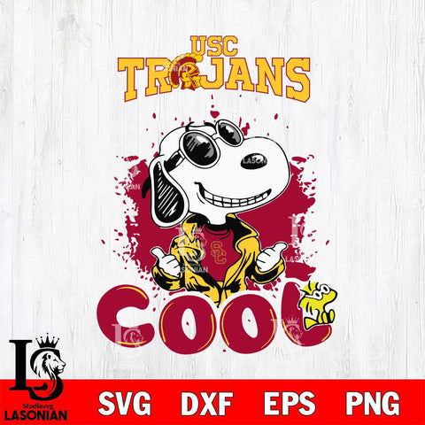 USC Trojans Snoopy Sport 7 Svg Eps Dxf Png File, Digital Download