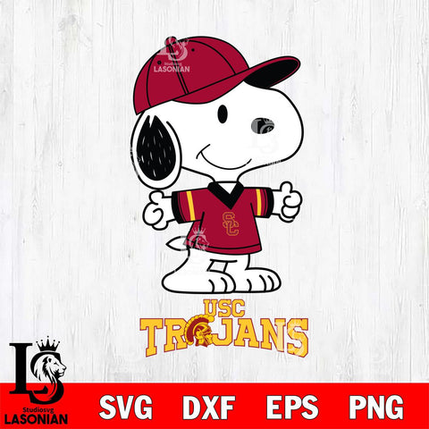 USC Trojans Snoopy football SVG DXF EPS PNG FILE,Snoopy File Cut, NCAA Digital Download,Instant Download,Christmas Silhouette