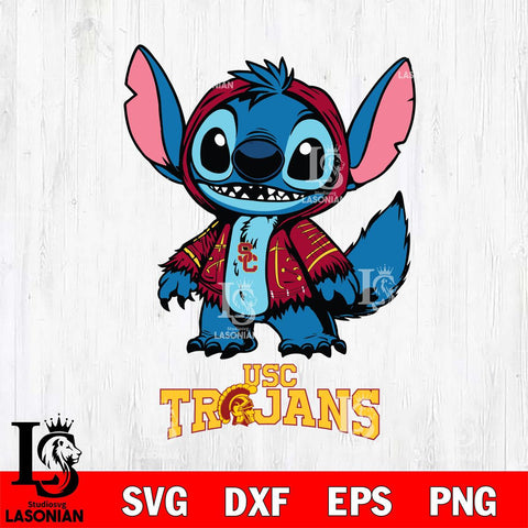USC Trojans Stitch Halloween Svg Eps Dxf Png File, NCAA svg, Digital Download, Instant Download