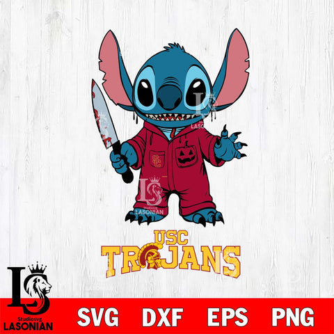 USC Trojans Stitch Horror 2 Svg Eps Dxf Png File, NCAA svg, Digital Download, Instant Download