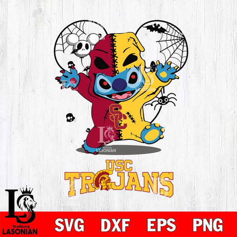 USC Trojans Stitch Horror Halloween 2 Svg Eps Dxf Png File, Digital Download, Instant Download